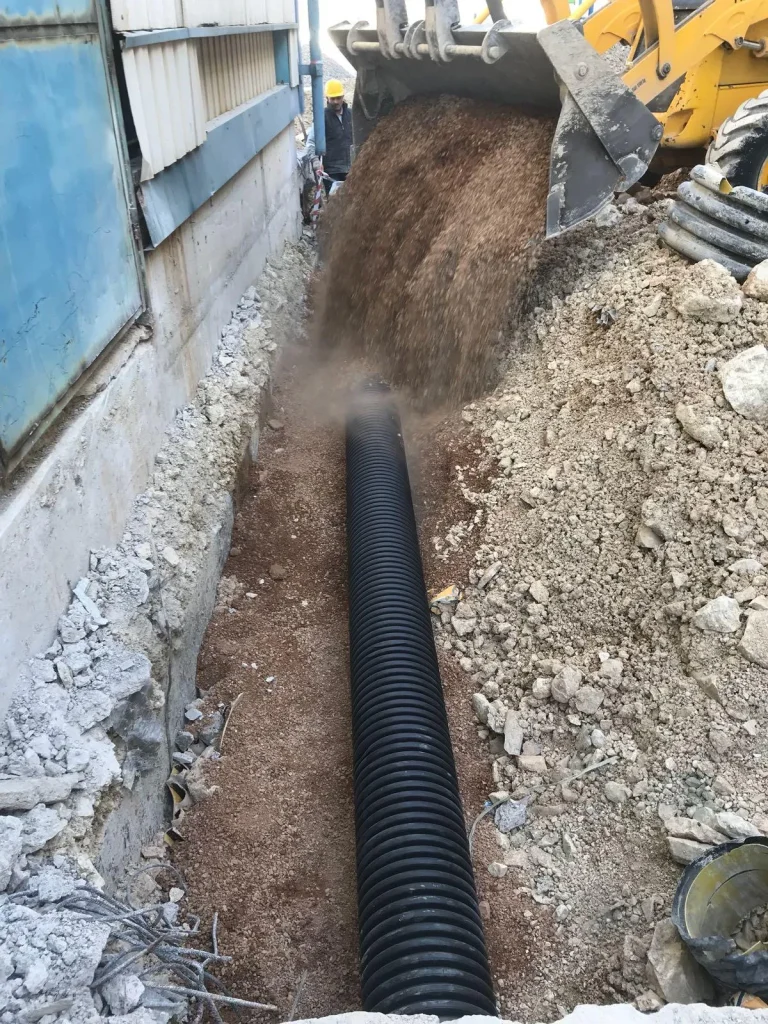 MMK METALURJİ 800’lük Koruge Boru Döşeme
